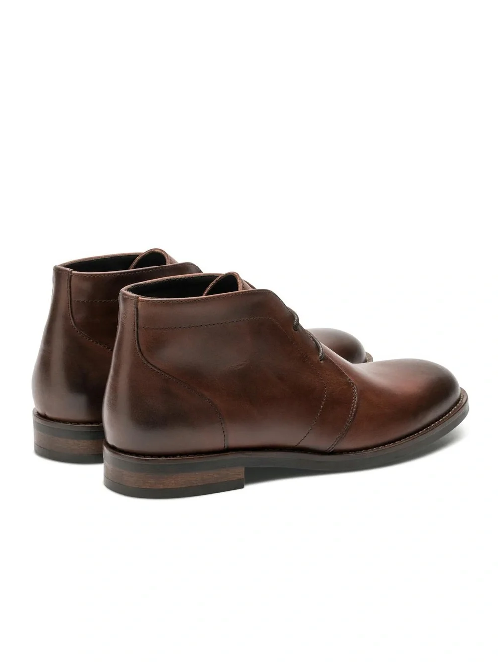 Rhodes Men's Felix Chukka Leather Boots in Brown Rust